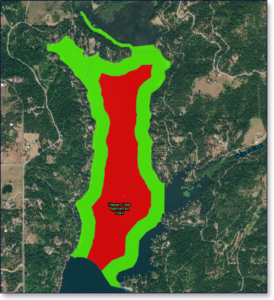 Hayden Lake Phase 3 Milfoil Treatment Map