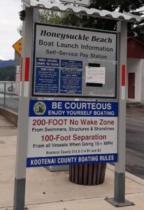 No Wake Zone signage.