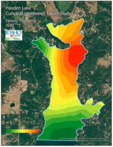 2020 Turion Study heatmap shows shift of turion concentration toward east shore.