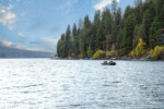 Boat on Hayden Lake.