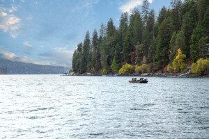 Boat on Hayden Lake.